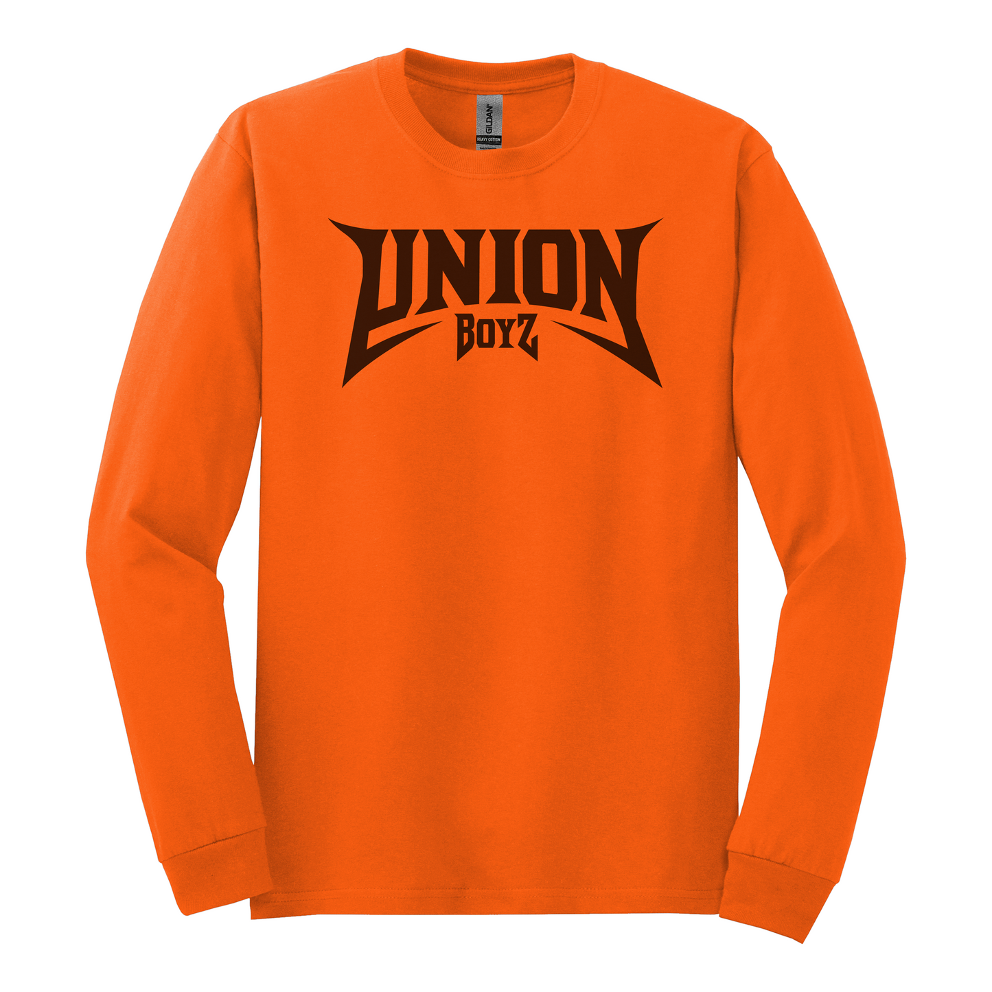 "UNION BOYZ" Safety Orange long sleeve work shirt